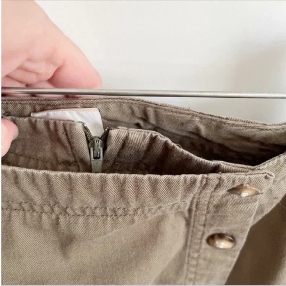Specialty Collection vintage skort olive green chino buttons high waist